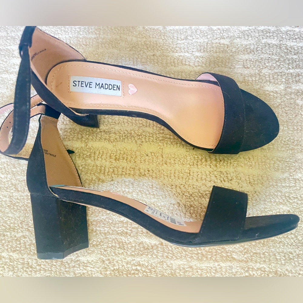 Steve Madden Black Heeled Sandals